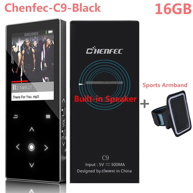 Mp3 плеер с Bluetooth и динамиком сенсорный ключ 16 ГБ звука без потерь