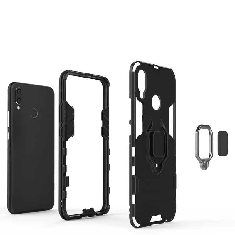 Magnetic Cover For Huawei Nova 3i Case Finger Ring Car Holder Stand P Smart+ Phone Back Anti-knock |