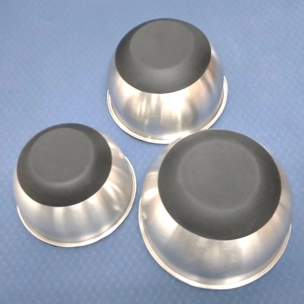 Высококачественный набор из 3 микшерных чаш нержавеющей стали с крышкой (2qt 3qt 4qt )