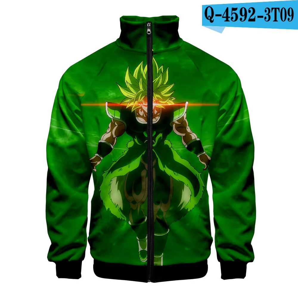 Аниме Dragon Ball курточка бомбер для мужчин/для женщин пальто для будущих мам и куртки Harajuku 3d ветровка японский уличный сверхразмерный куртка на молни - Цвет: Золотой