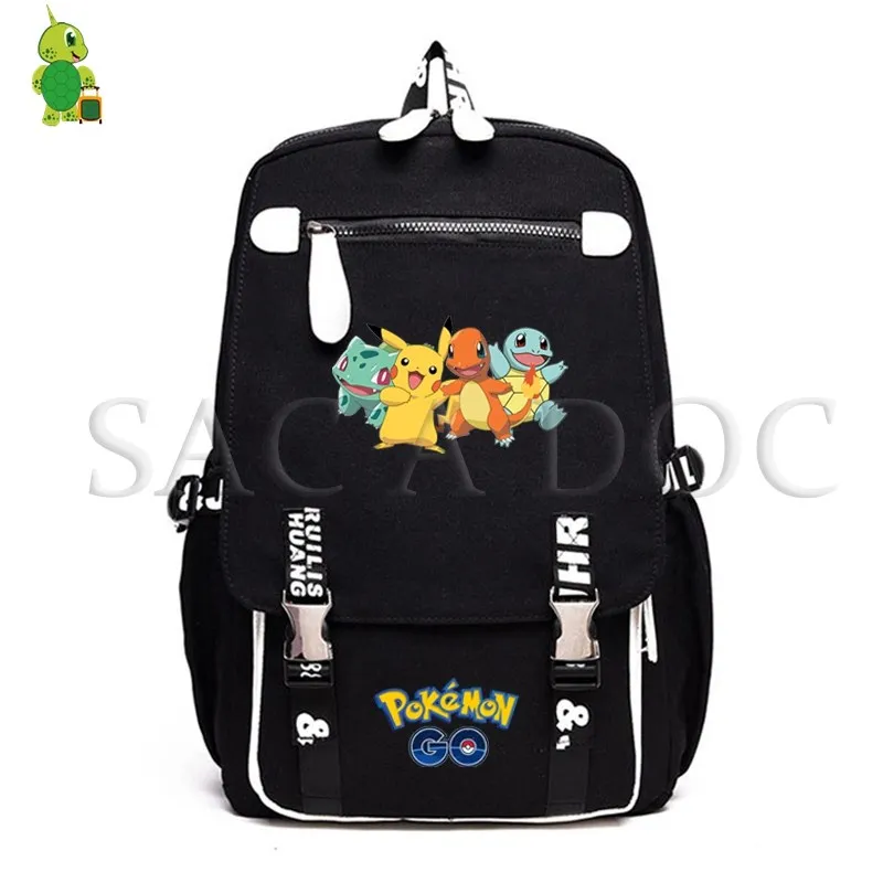 Покемон рюкзак с отражающими вставками Pikachu Eevee школьные сумки для подростков девочек мальчиков ноутбук удобный рюкзак для путешествий Сумки