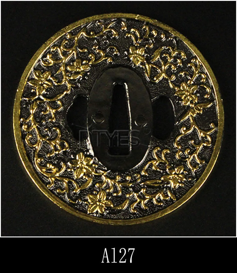 Сплав японские аксессуары для мечей Tsuba Красивая защита для катаны вакизаши Танто 3,2 см ширина(около хабаки) лезвие Al01-Al32