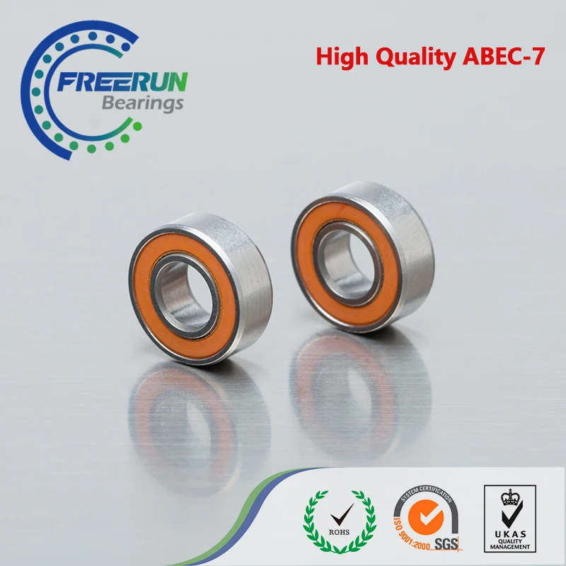 SMR104 2OS 4x10x4 2 шт. подшипник рыболовной катушки ABEC 7 2RS Оранжевый Резиновый Гибридный