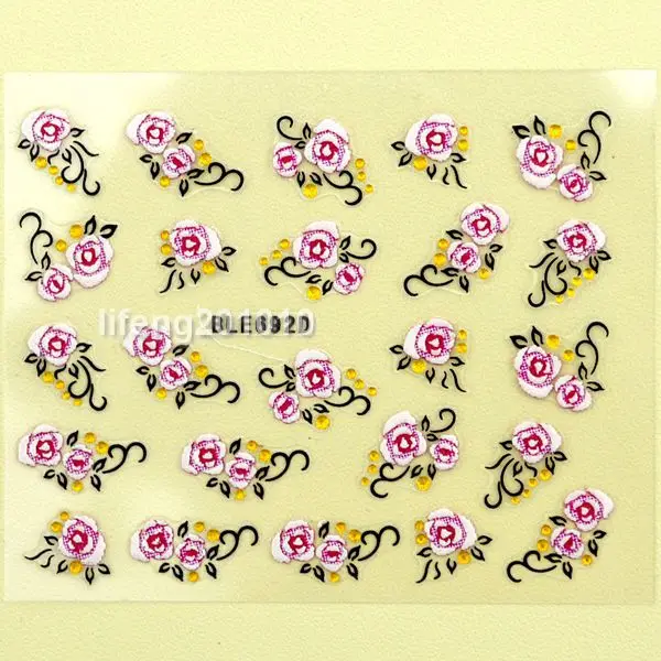 Наклейки для дизайна ногтей 6 шт./лот наклейки 3D инструменты украшения красивые с