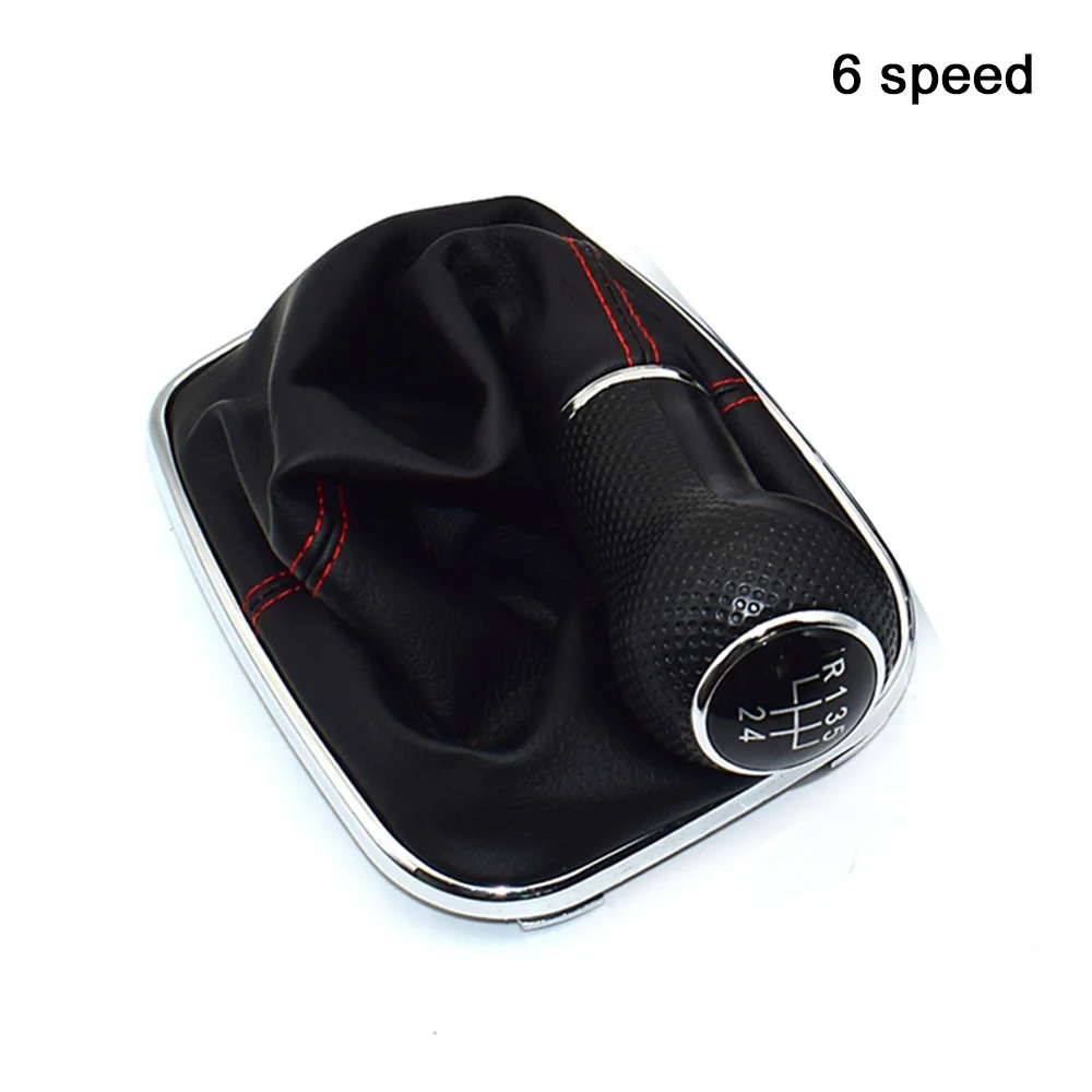 Red stitching Горячая 23 мм для Golf 4 IV MK4 GTI R32 Bora Jetta 5/6 скорость черная рама рукоятка для рычага переключения передач гетры загрузки 1999-2004 - Название цвета: Red stitching