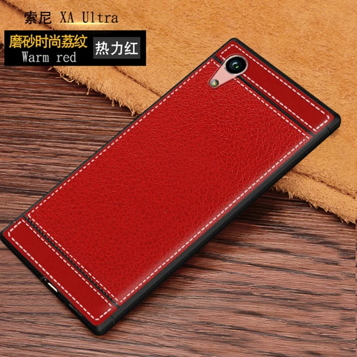 Чехол для Xperia XA Ultra Funda кожаная текстура мягкий силиконовый чехол Coque Sony F3211 F3212 F3215