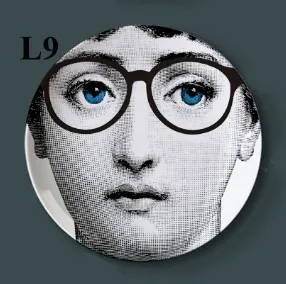 Изысканное Украшение Artesanato Fornasetti Рукоделие украшение керамика Hogar Manualidades Fornasetti тарелка фарфоровые настенные тарелки - Цвет: I
