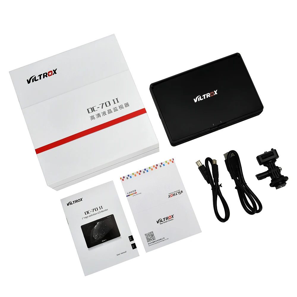 Viltrox DC-70II " 4 K ЖК-монитор для видеокамеры HDMI AV вход 1024*600 дисплей для Canon Nikon BMMCC DSLR& батарея& зарядное устройство