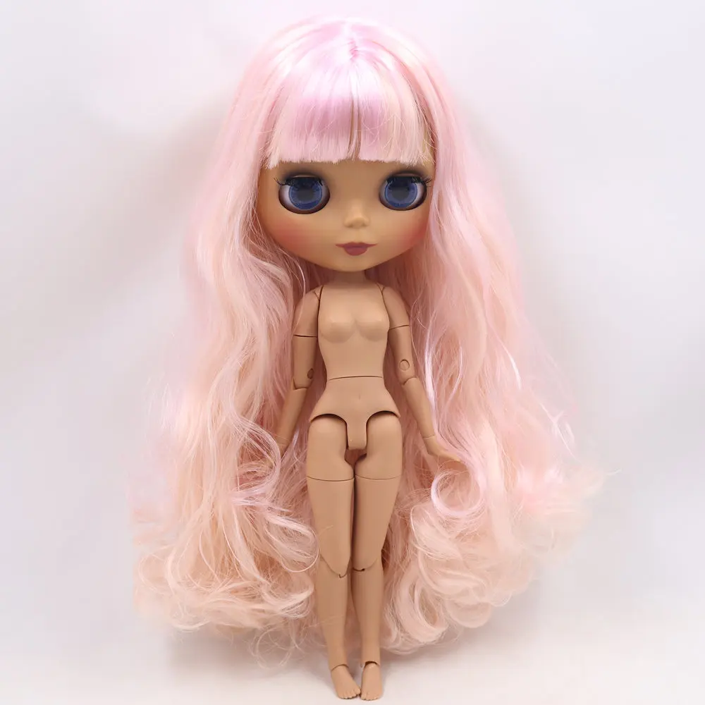 ICY Nude Blyth Кукла № BL1017/2352 розовый смешанные волосы суставы тела черная кожа матовое лицо 1/6 BJD