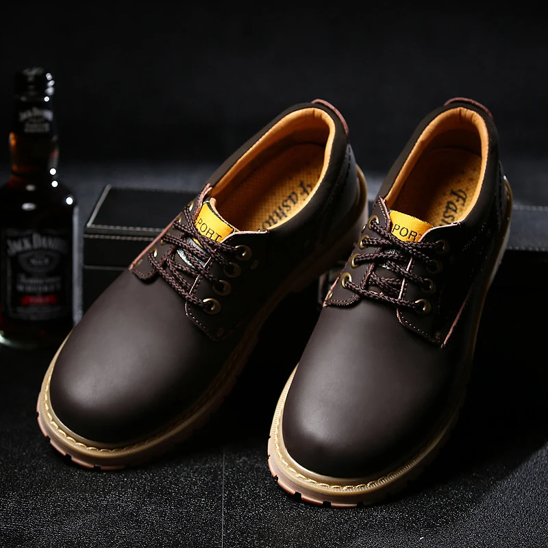 Бизнес Обувь New Высокого Качества Кожа Мужчины Модная на Шнурках Oxfords Платье