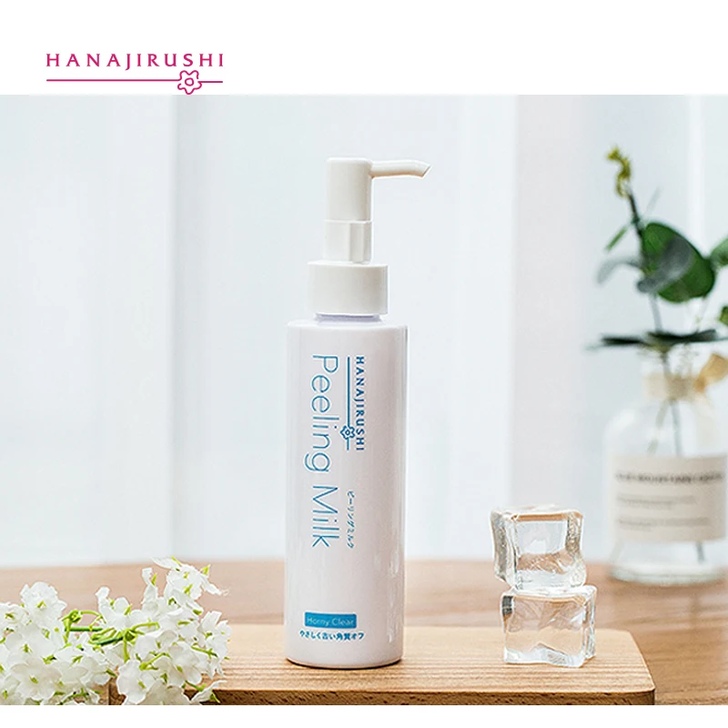 HANAJIRUSHI Facial Body Exfoliator Cream Peeling Milk Emulsion Scrub Polish Skin Remove Dead Skin Cell Horny Moisture Skin 120ml images - 6
