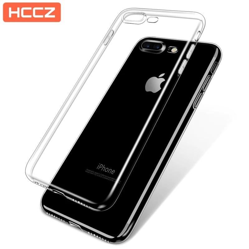 HCCZ для Apple iPhone 6s 6 7 Plus высококачественный прозрачный силиконовый мягкий чехол X 5 S