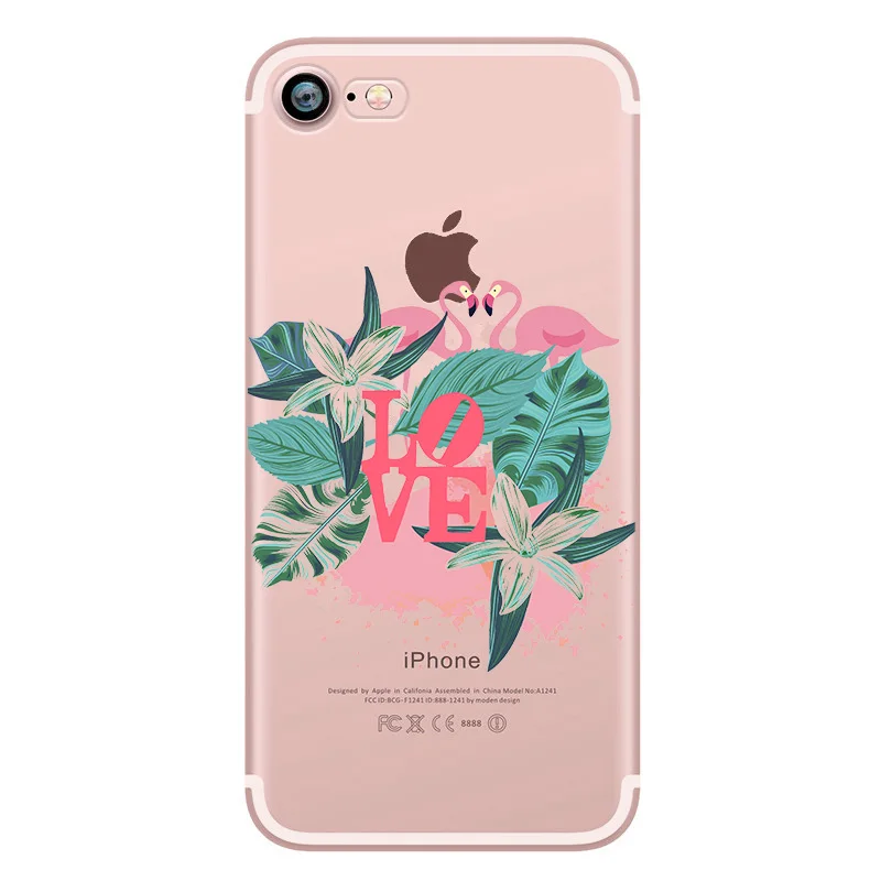 Фламинго телефон чехлы для Coque iphone 8 плюс с Микки Маусом Минни Мышь мягкий чехол 7