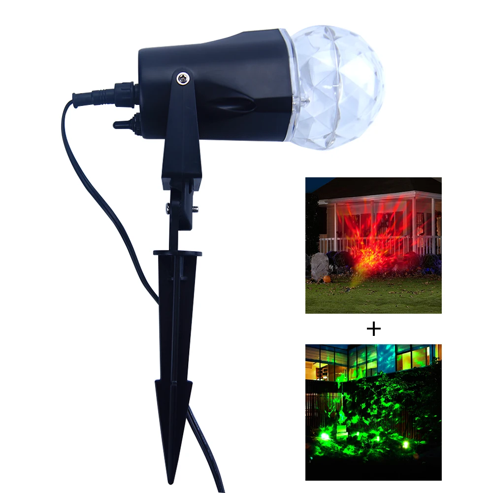 Калейдоскоп проектор Поворот светодиодный свет RGB переключаемый двор открытый