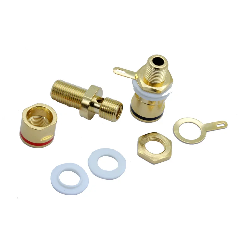 1 пара высокое качество медь Позолоченный разъем динамик типа банан Клемма для