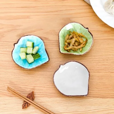 Креативная глазурованная керамическая тарелка для приправы соуса блюдо с