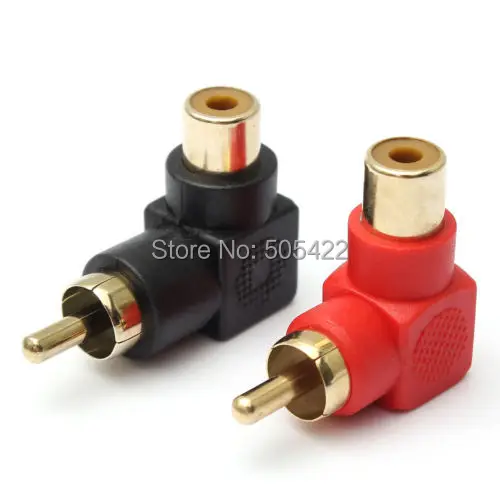 

RCA 90 Right Angle Male to Female Phono Adapters Audio AV Plug Connector