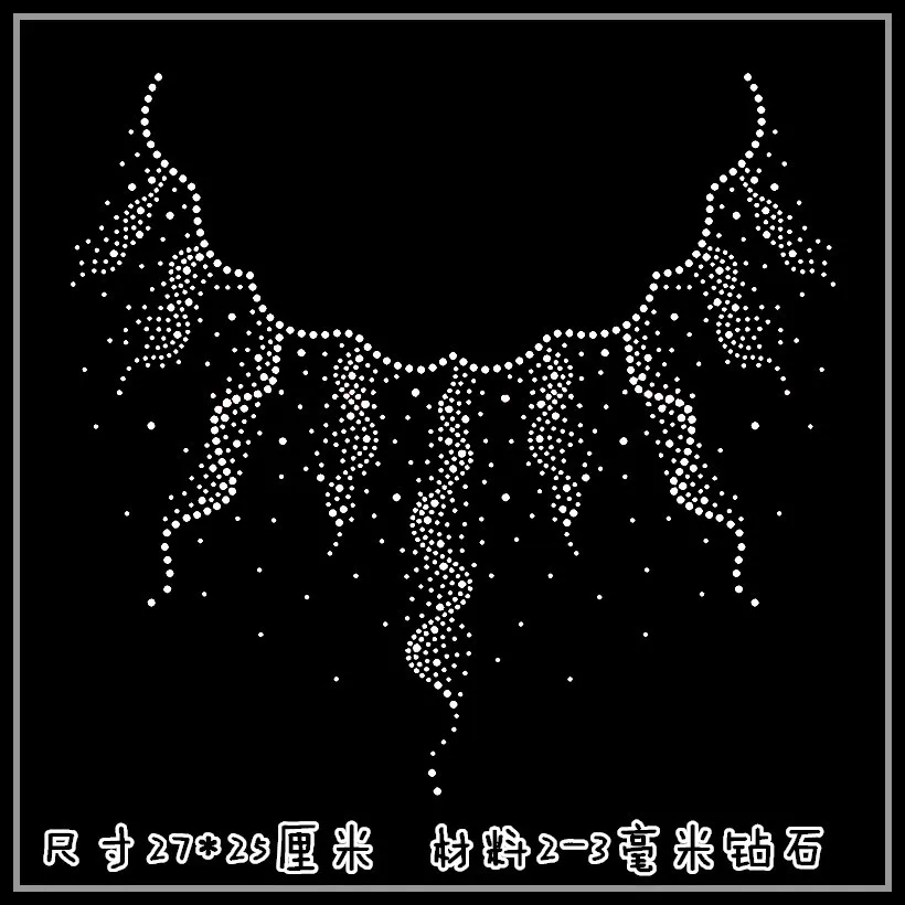 Прозрачный кристалл кисточек ожерелье рубашка декольте DIY strass Горячая фиксация
