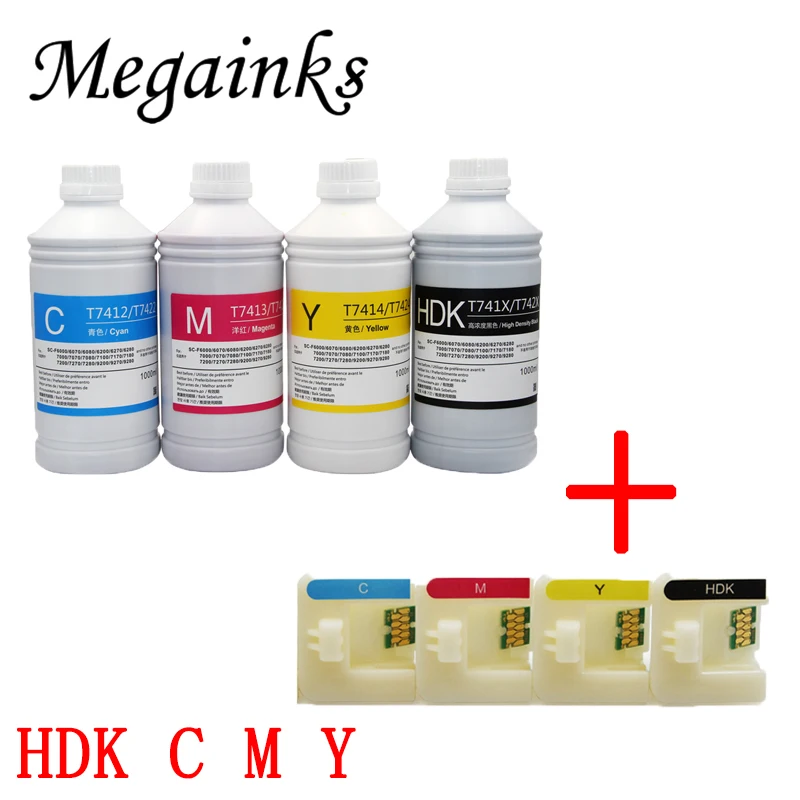 T741X T7412 T7413 T7414 HDK CMY для Epson Surecolor F6000 F7000 F6200 F7200 F6270 F7270 F7100 F9200 F9300 F9370 сублимационные