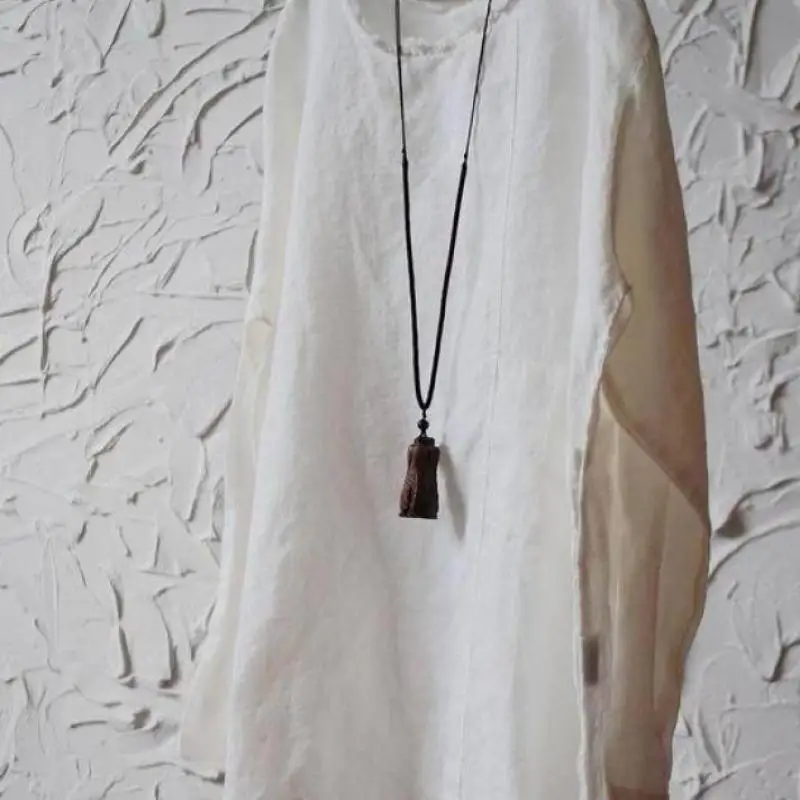 Весна 2020 оригинальная художественная свободная футболка с длинными карманами