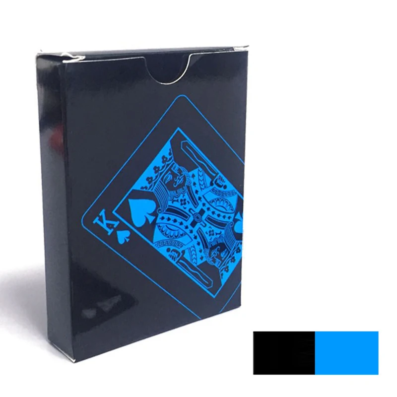 

High Quality 54Pcs/Set Plastic PVC Poker Waterproof Black Playing Cards Creative Gift Durable Poker Yu-Gi Oh Entertainment Cards