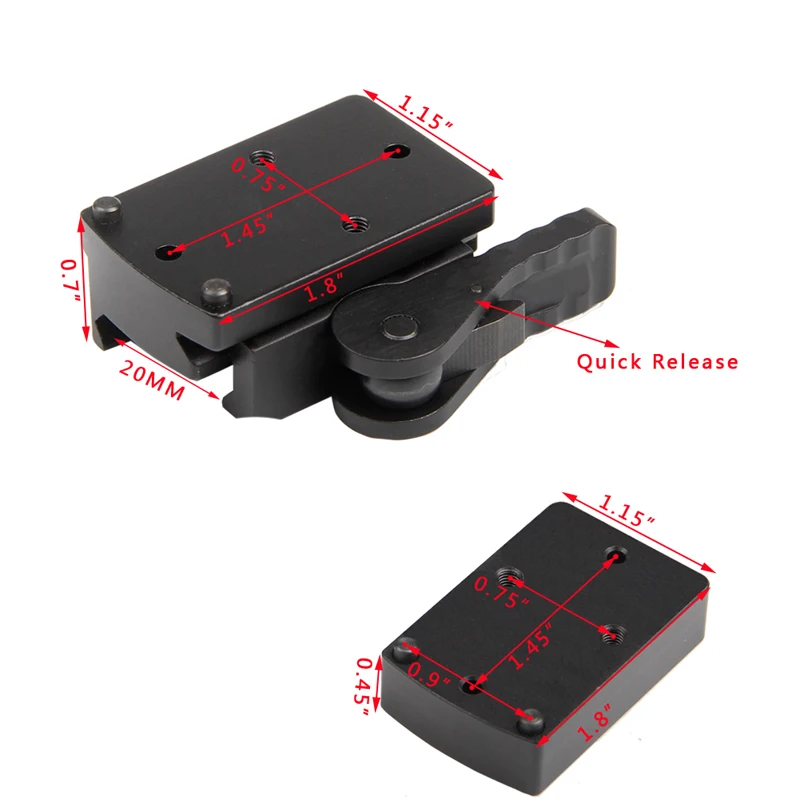 Тактический RMR Red Dot прицел крепление с QD быстро отсоединить HT37-0031 | Спорт и