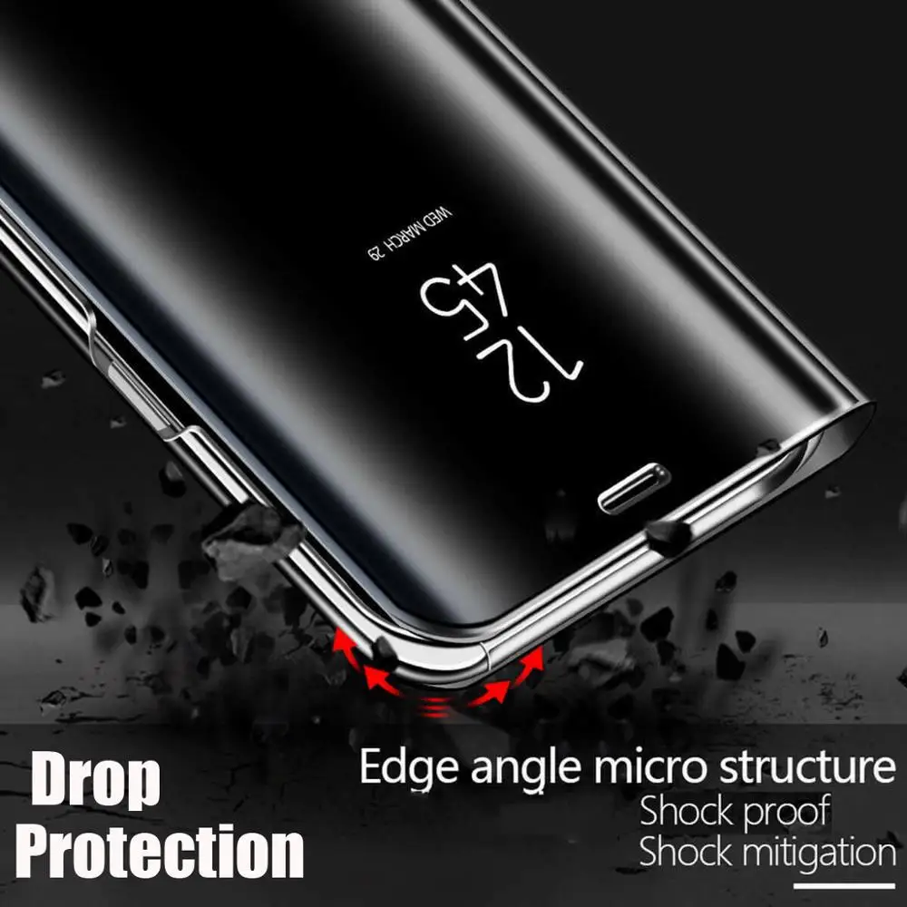 P30 Pro роскошный зеркальный флип-чехол для huawei P20 Lite P10 P9 P8 mate 30 20 10 Honor чехол-подставка чехол Полная защита умный чехол