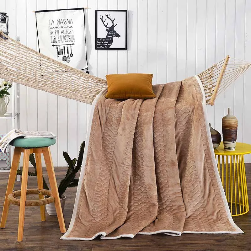 

Hot sale Blankets for beds fleece warm winter thick sleeping sofa blanket baby pure color bedspreads good quality free shipping