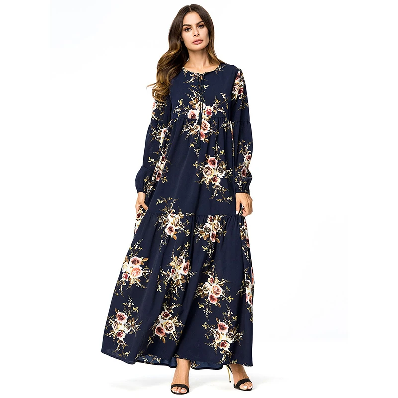 WHZHM Robe цветочные платья женские с длинным рукавом осенние хлопковые кружевные