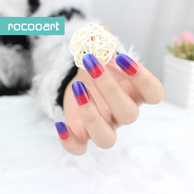 Rocooart Y5022 зеленый синий красный смешанный СТИКЕР для ногтей градиентный цвет