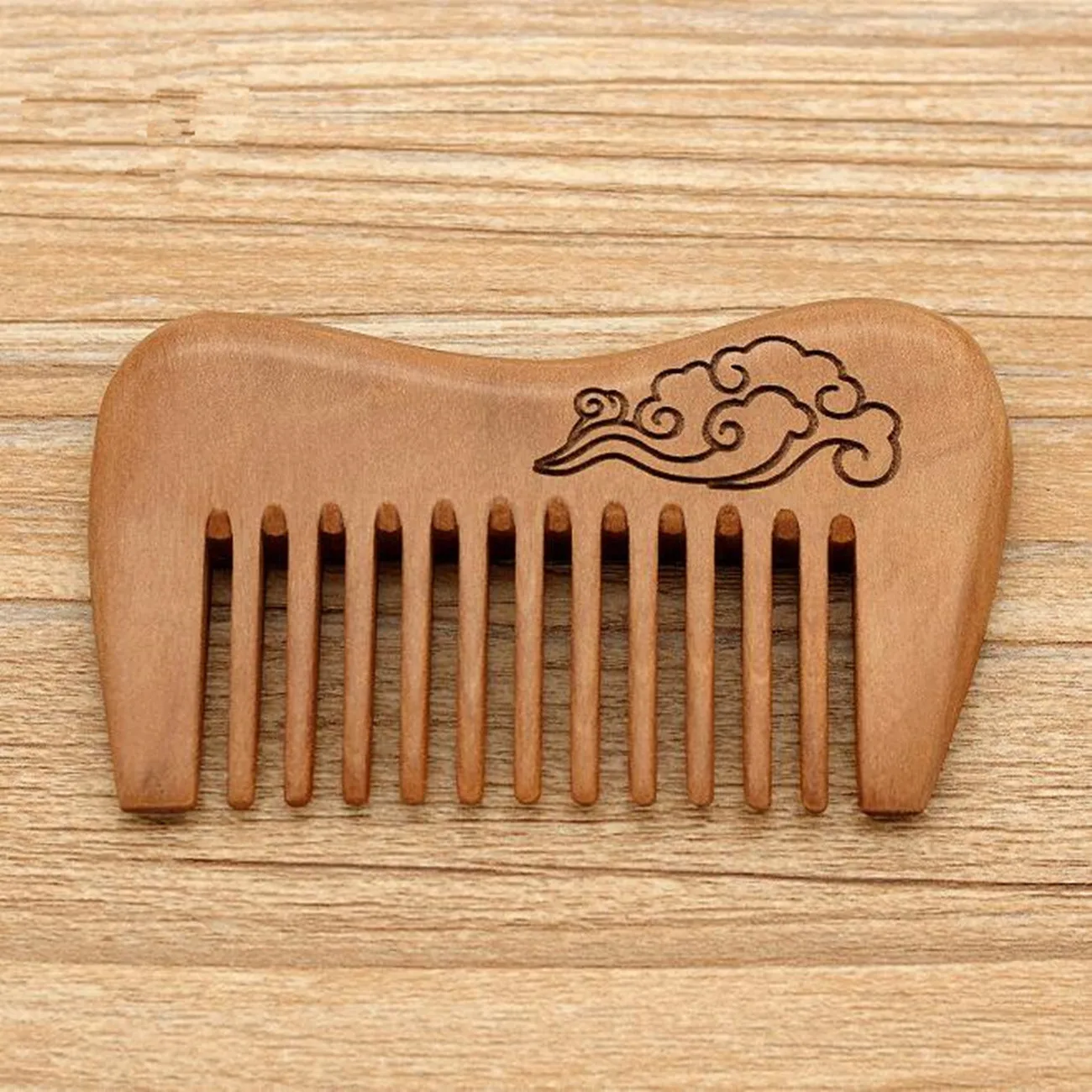 1 шт. натуральные персиковые волосы деревянные широкие гребни для волос