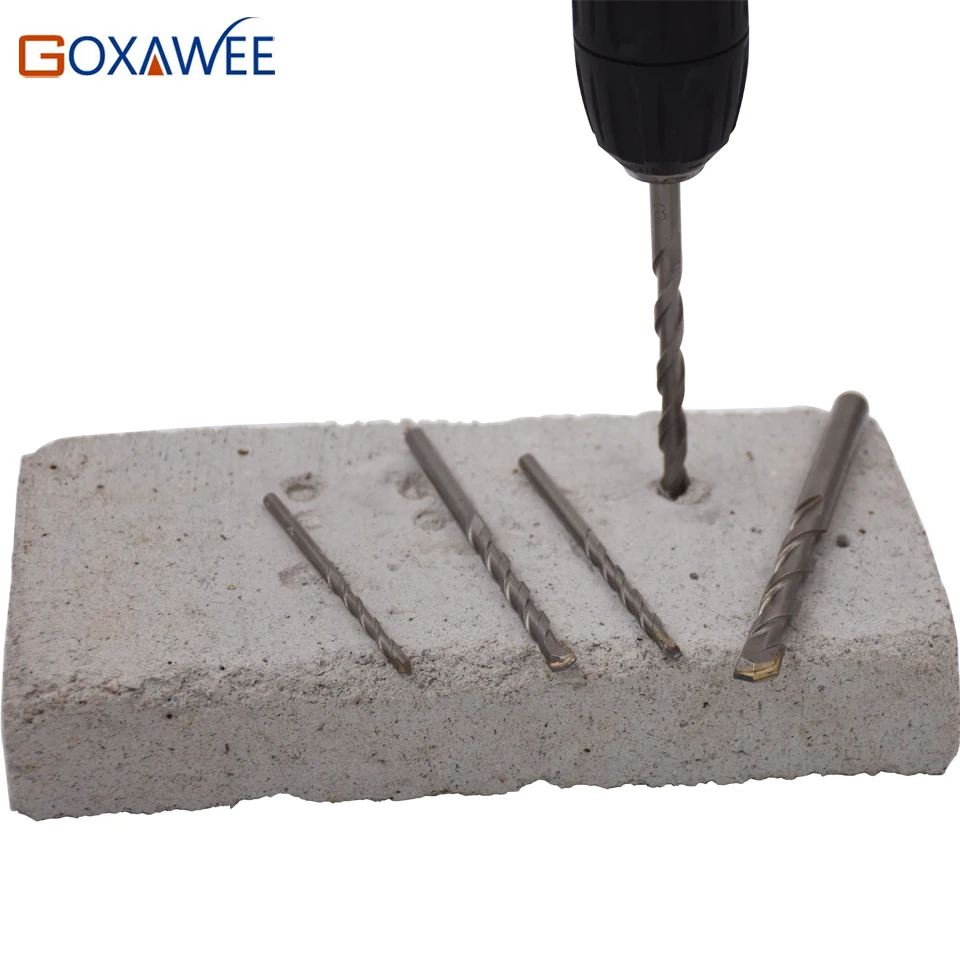 GOXAWEE 5PC Tungsten Carbide Drill Bit Set for Masonry Concrete Drilling Power Tool Accessories Bits | Инструменты