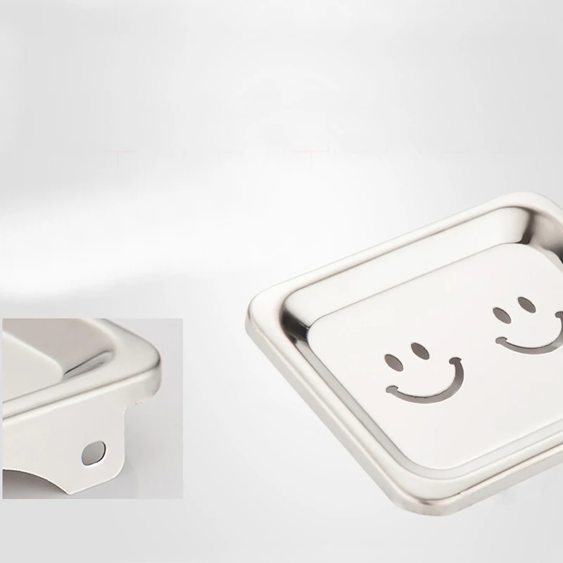 

1 Pc 304 Stainless Steel Smile Creative Soap Box Soap Holder Aircraft Toilet Soap Dish Net Shelf for Bathroom