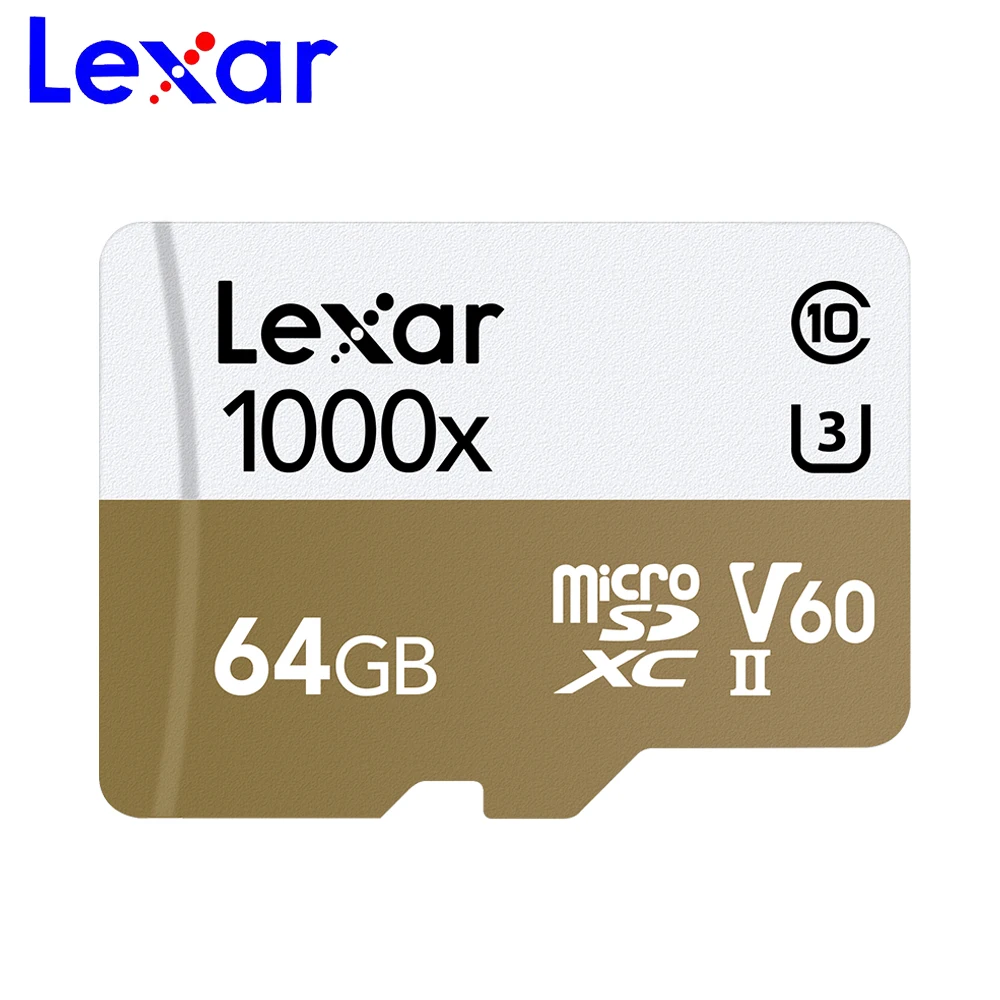 Lexar новинка 2019 Micro SD 150 МБ/с./с 1000x класс 10 64 ГБ 32 micro SDXC 128 tf карта памяти UHS для дрона