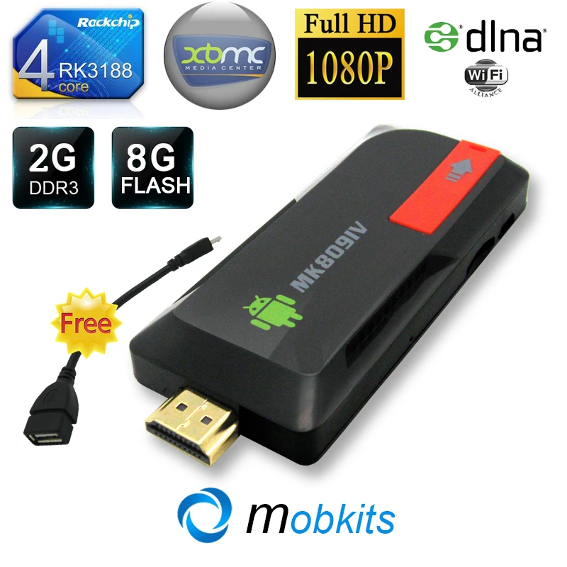 Оригинальная СМАРТ ТВ приставка MK809IV Smart TV 2GB 8GB Android. Беспроводная с поддержкой HDMI.