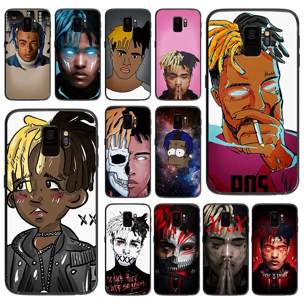 Рокер Xxxtentacion мягкий чехол для телефона samsung Galaxy S6 S7 S8 S9 S10e Plus Note 8 9 черный