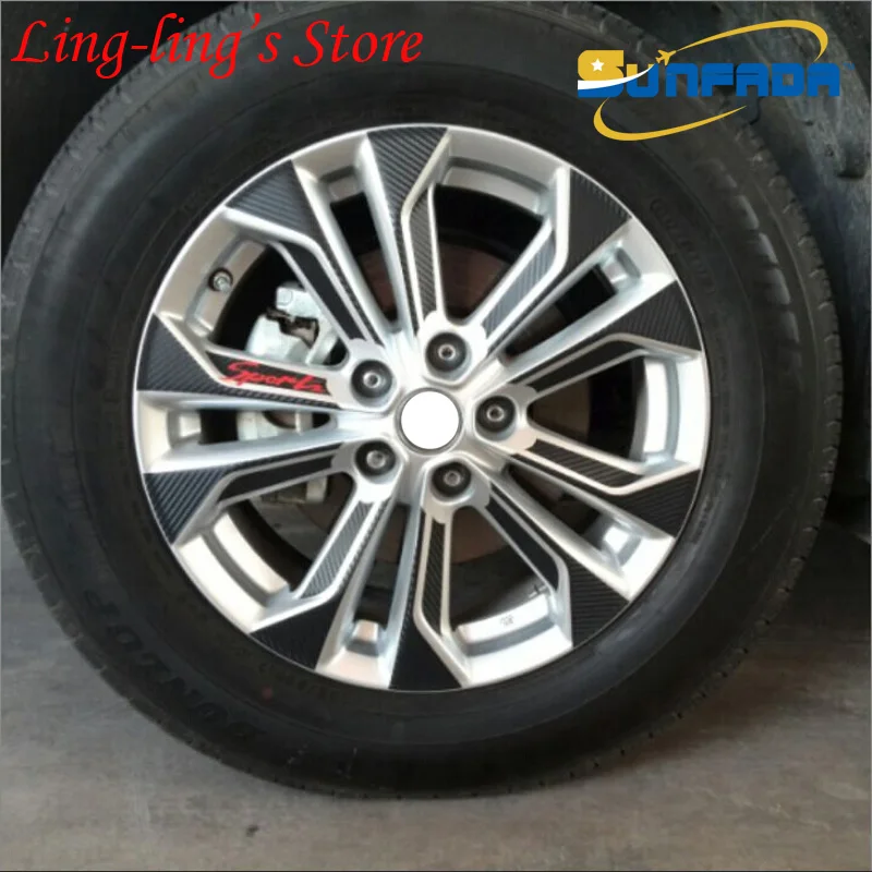 SUNFADA Черная Виниловая наклейка на ступицу колеса из углеродного волокна для NISSAN