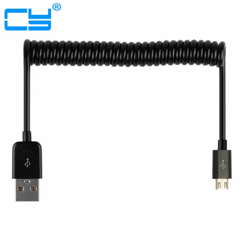 

60cm Spring Coiled USB 2.0 Male to Micro USB 5 Pin Data Sync Charger Cable for Samsung S3 4 5 6 7 NOTE3 4 5 HUAWEI HTC Sony LG