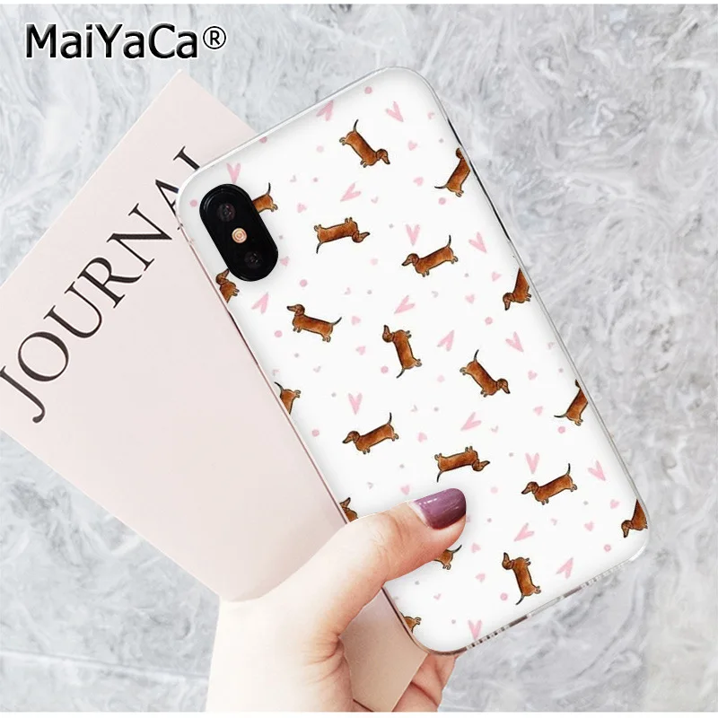 MaiYaCa Такса Doxie Цветок Собака Щенок чехол для телефона Apple iphone 11 pro 8 7 66S Plus X XS MAX 5S SE XR |