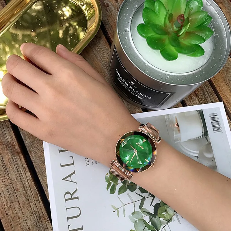 Роскошные женские часы с магнитной пряжкой под платье новинка 2018 кварцевые из