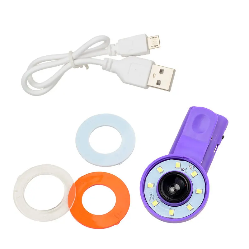 Светодиодный фонарь для вспышки портативный мини селфи круглый кольцевой
