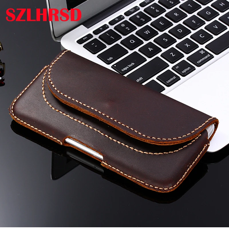 

High quality Handmade 100% Genuine Leather Men's Waist Bag Outdoor Bag for LeEco Le Pro 3 Standart Edition Case Cover Phone Bag