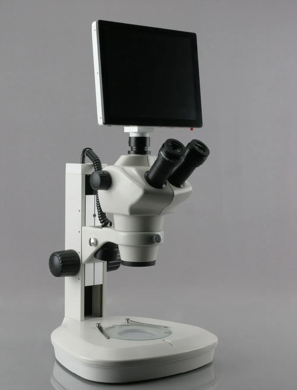 

AmScope 8X-50X трек стенд LED свет Стерео Зум Parfocal Тринокулярный тачпад микроскоп