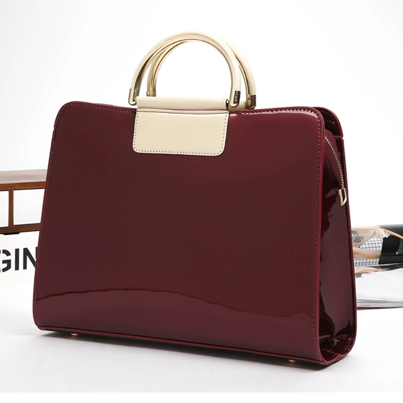 

Patent Leather Women Handbag European Popular Women Bags 2018 New Fashion Handbags Simple Ladies Shoulder Messenger Bag Top Sale