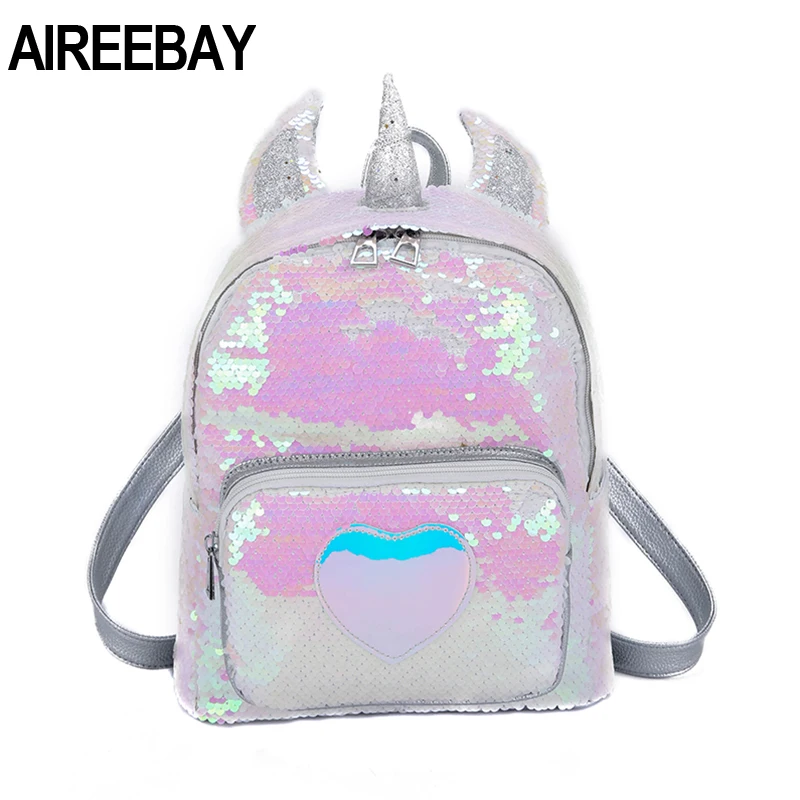 AIREEBAY 2019 женский рюкзак с блестками милый вместительный дорожный для девочек
