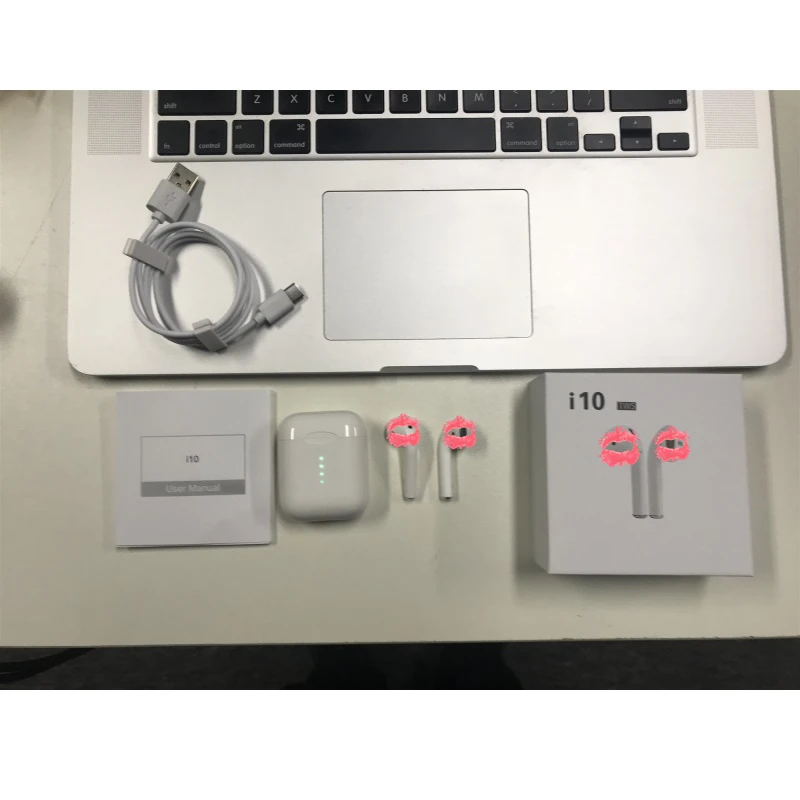 I10 наушники беспроводные Bluetooth сенсорные с зарядным устройством микрофон для samsung