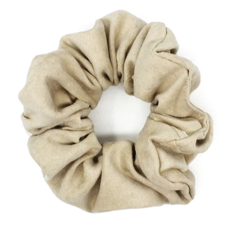 Хаки LOVINGSHA Light Color Women Hair Accesorios Pelo Brand Women Hair Tie Scrunchie Ponytail Hair Holder Rope CHD007 - Цвет: Хаки