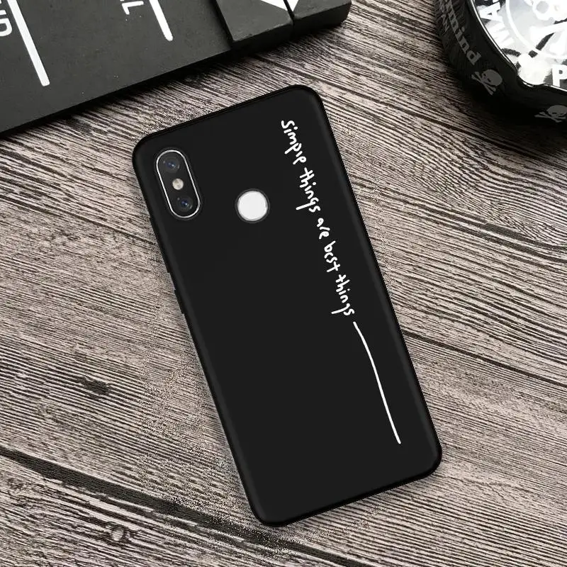 Мягкий матовый Силиконовый чехол для iPhone 6 XR XS Max X 6S 7 8 Plus для Xiaomi Redmi 4X5 Plus 5A 6A Note 5, чехол для Xiaomi Mi A1 A2 - Цвет: simple