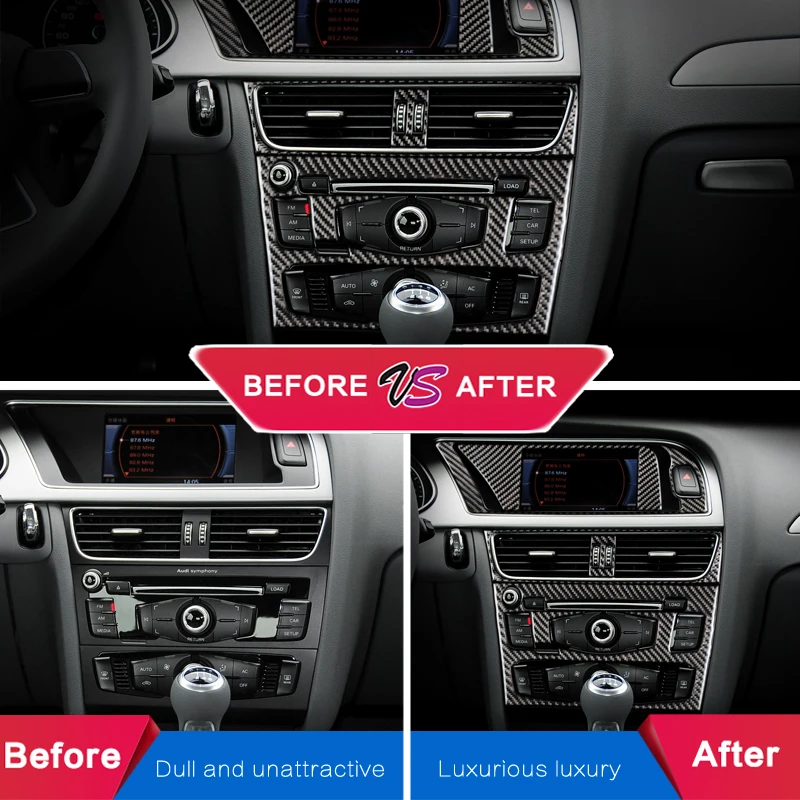 Аксессуары для Audi A4 B8 A5 автомобильная интерьерная навигация из углеродного