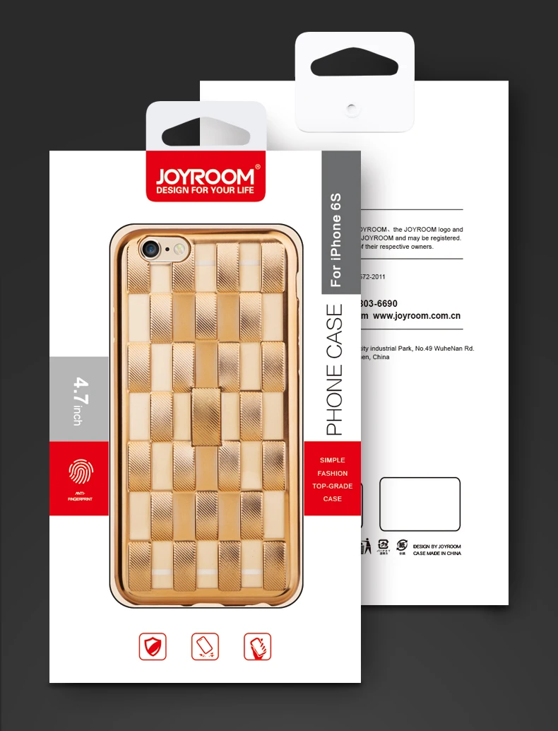 5 шт./lotFor iphone 6/6 s 4.7 дюймов Оригинал JOYROOM Роскошные Обложка Чехол с Cancealed Кольцо
